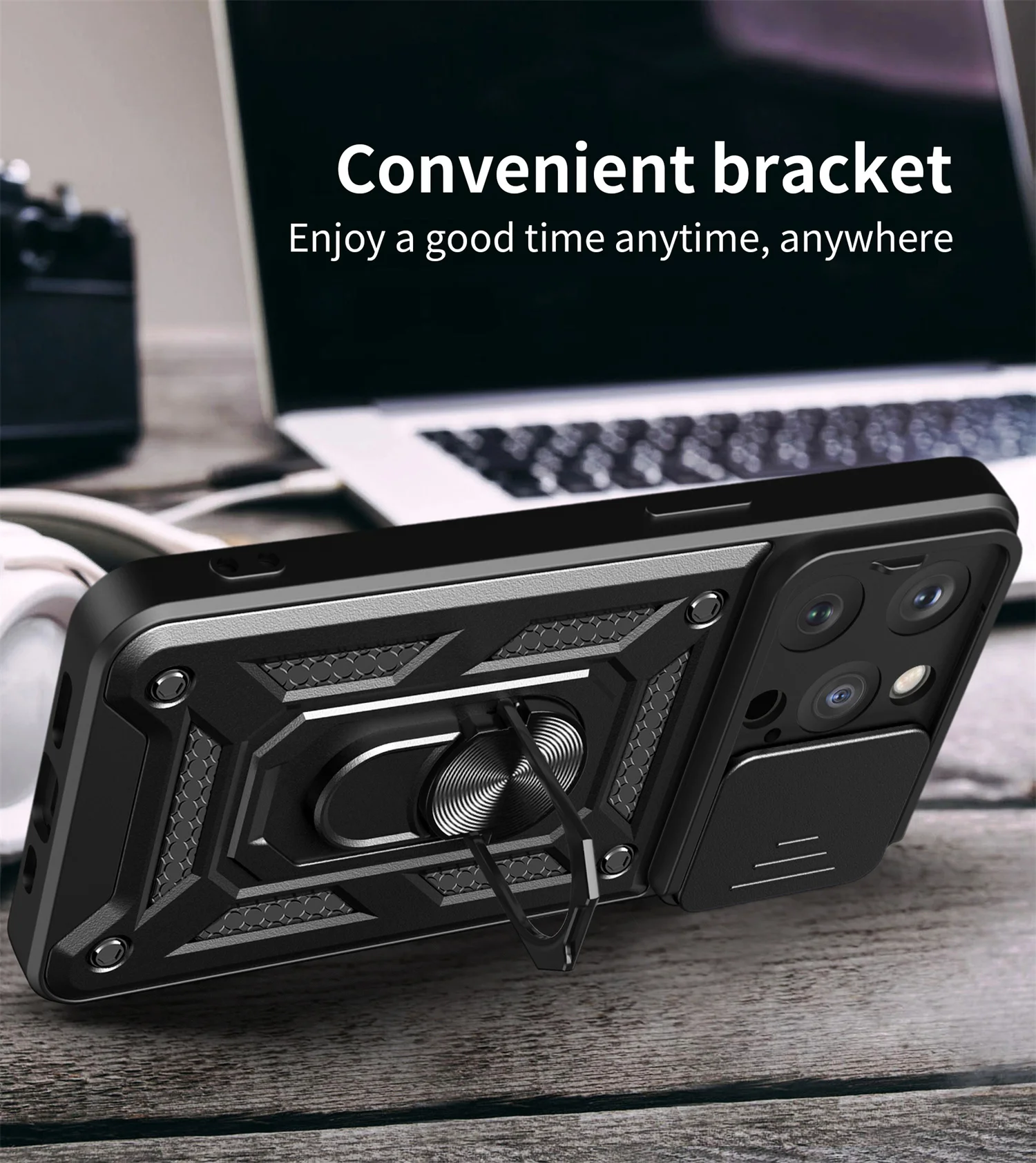 Armadura a prueba de golpes para iphone 14 Pro funda con anillo magnético soporte armadura funda de teléfono para IPHONE 14 PRO contraportada - imagen 2