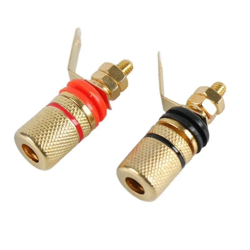 Conector adaptador de poste de unión, amplificador chapado en oro, Terminal de altavoz, adecuado para enchufes Banana de 4mm, 2 uds. - imagen 4