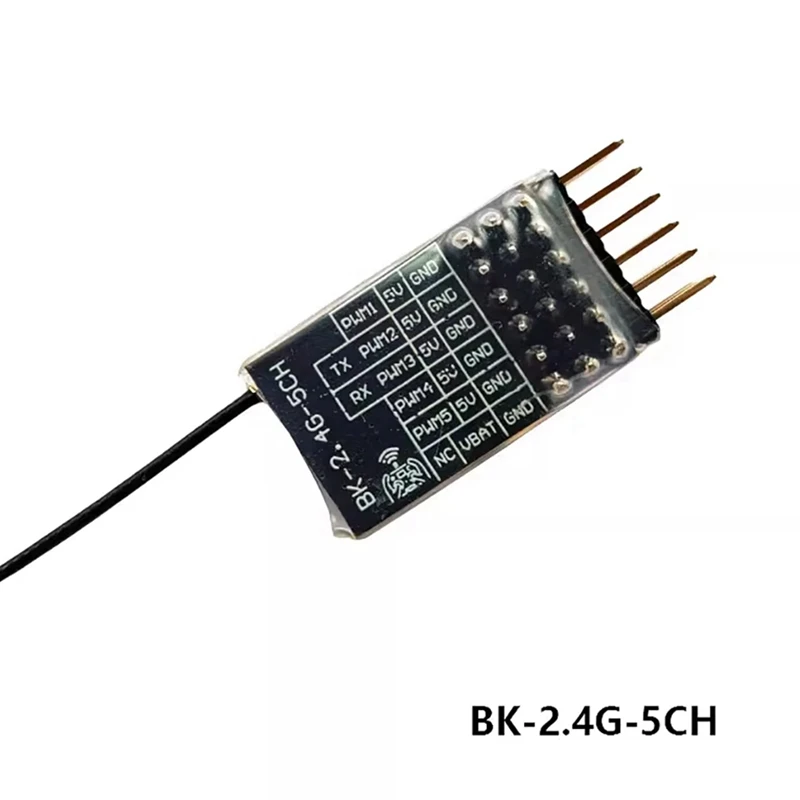 ELRS-receptor PWM Expresslrs de 2,4 Ghz y 5 CANALES, dispositivo con antena de tubo de cobre de 2DBI, 2,4G, Protocolo PWM/CRSF para Dron de ala fija RC FPV - imagen 4