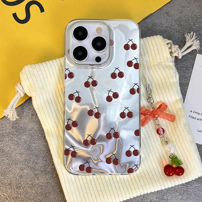 Funda con lazo de cereza y flor para Samsung Galaxy S25 S24 Ultra S23 S22 Plus S20 FE S21 Ultra A14 A34 A54 A15 A25 A35 A55 A36 - imagen 5