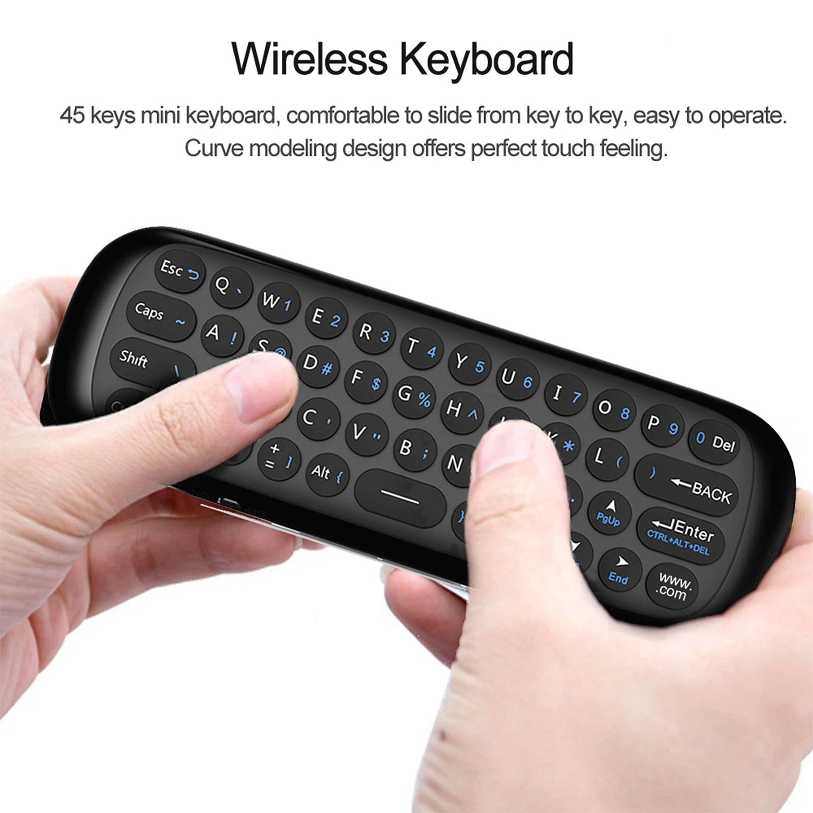 MRSVI W1 2,4G Air Mouse Control remoto aprendizaje 6 ejes movimiento teclado inalámbrico sentido para Smart TV Android Win TV Box PC - imagen 3