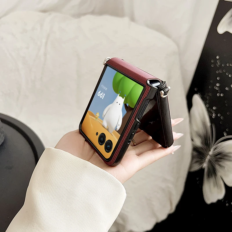 Para Motorola Razr 50 Ultra funda protectora trasera mate a rayas duras a la moda para Moto Razr 50 50Ultra carcasa de teléfono - imagen 3