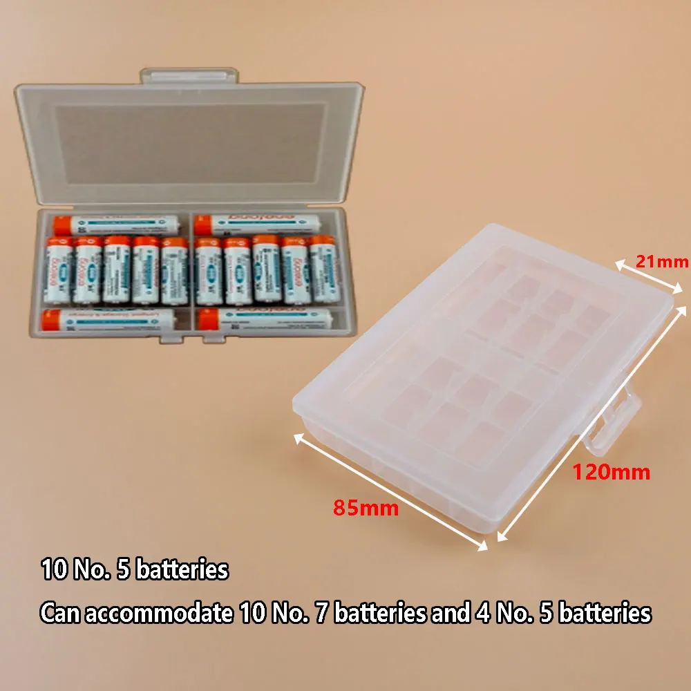 Cajas de pilas AAA transparentes PP, materiales plásticos respetuosos con el medio ambiente que pueden contener baterías universales No.5 y No.7