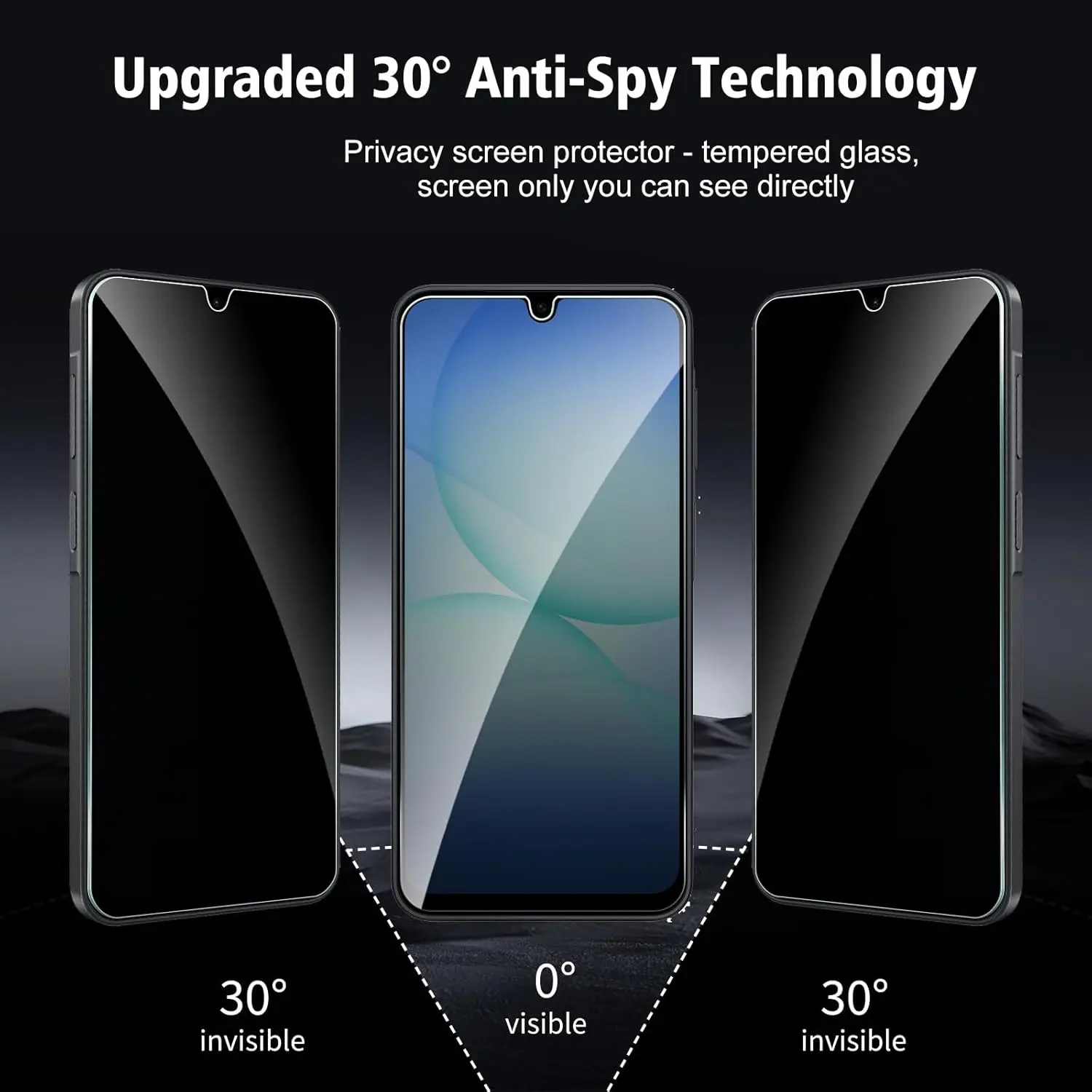 2 piezas 9H vidrio templado de privacidad para Samsung Galaxy A17 5G película protectora de pantalla antiespía - imagen 2