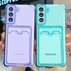 Funda Transparente Samsung Galaxy A14-A55 y S21-S23 con Tarjetero