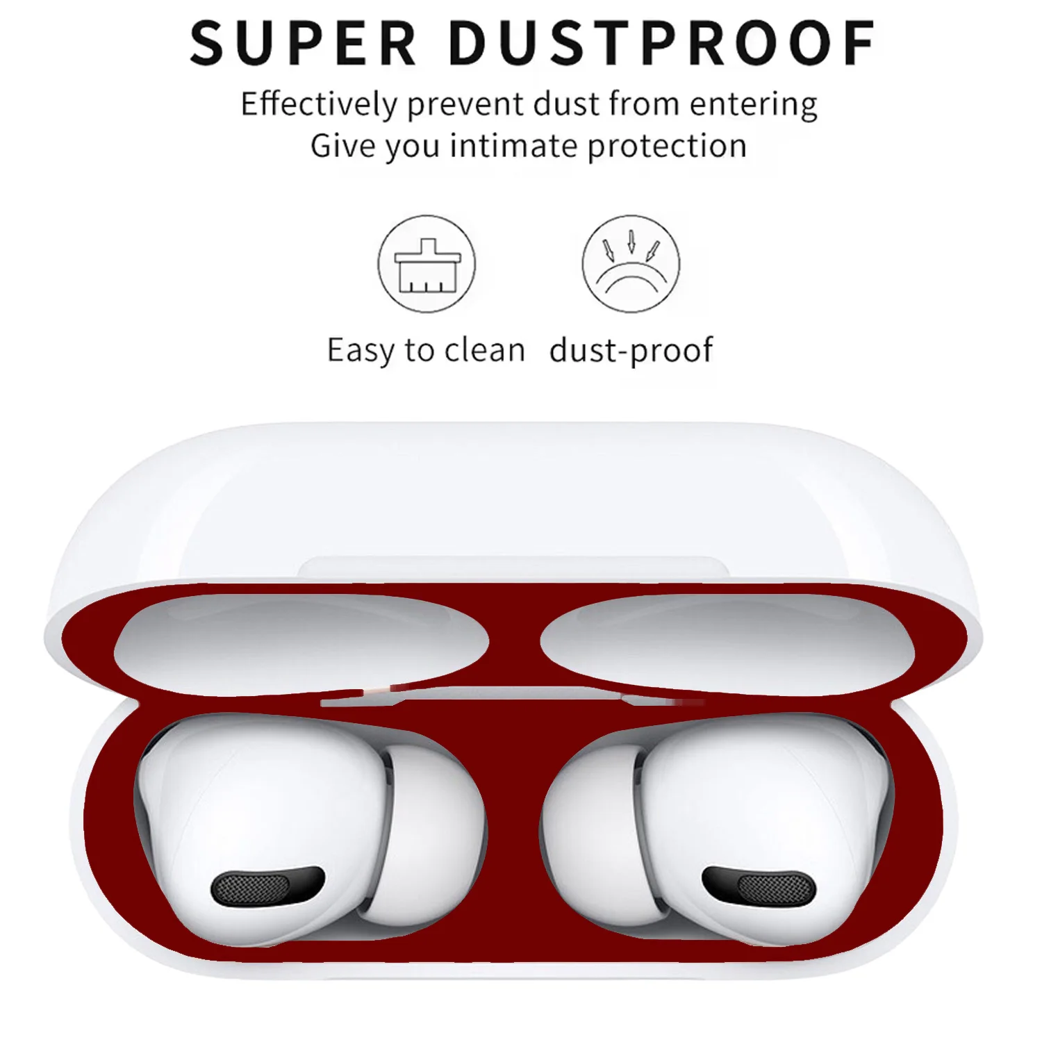Para Airpods Pro 3 pegatina de Metal a prueba de polvo película ultrafina para Apple AirPods Pro3 protector contra el polvo accesorios de caja de carga de auriculares - imagen 5