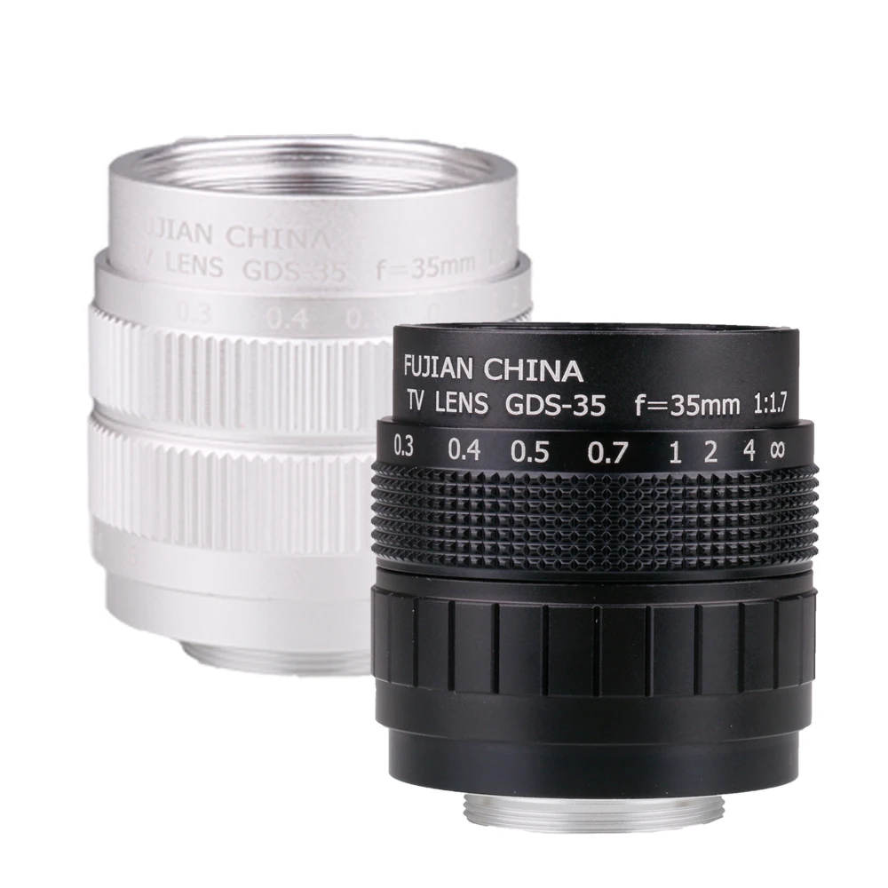 35mm F1.7 CCTV TV película lente C montaje + juego de anillos adaptadores para Sony NEX Olympus Panasonic M4/3 Canon EOSM/EOSR FUJI FX Nikon Z montaje - imagen 5