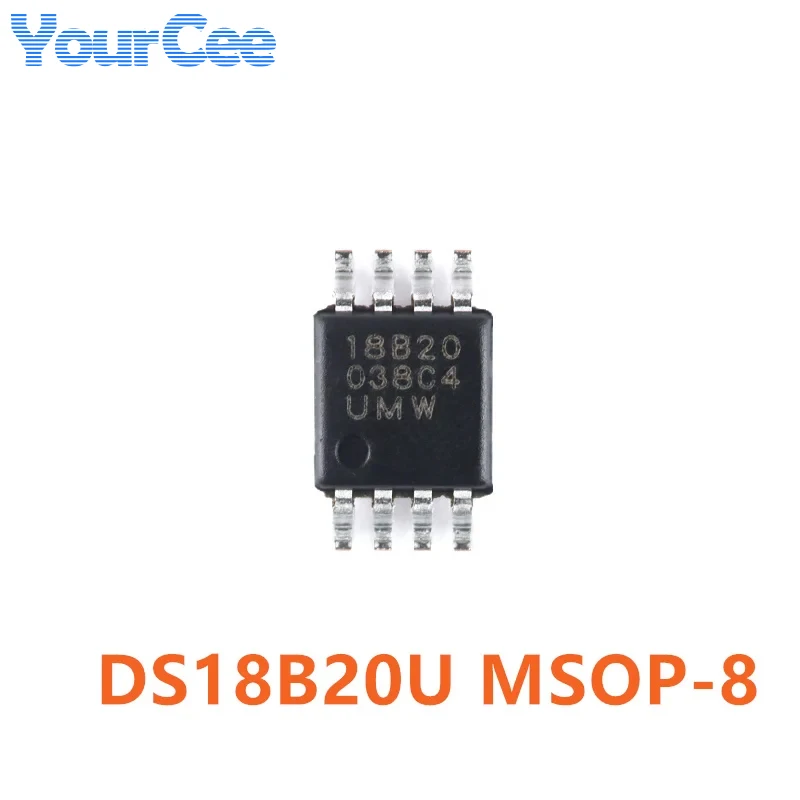 50 uds/2 uds DS18B20U DS18B20 MSOP-8 DS18B20Z SOP-8 DS18B20 TO-92 Chip Sensor de temperatura de un solo autobús
