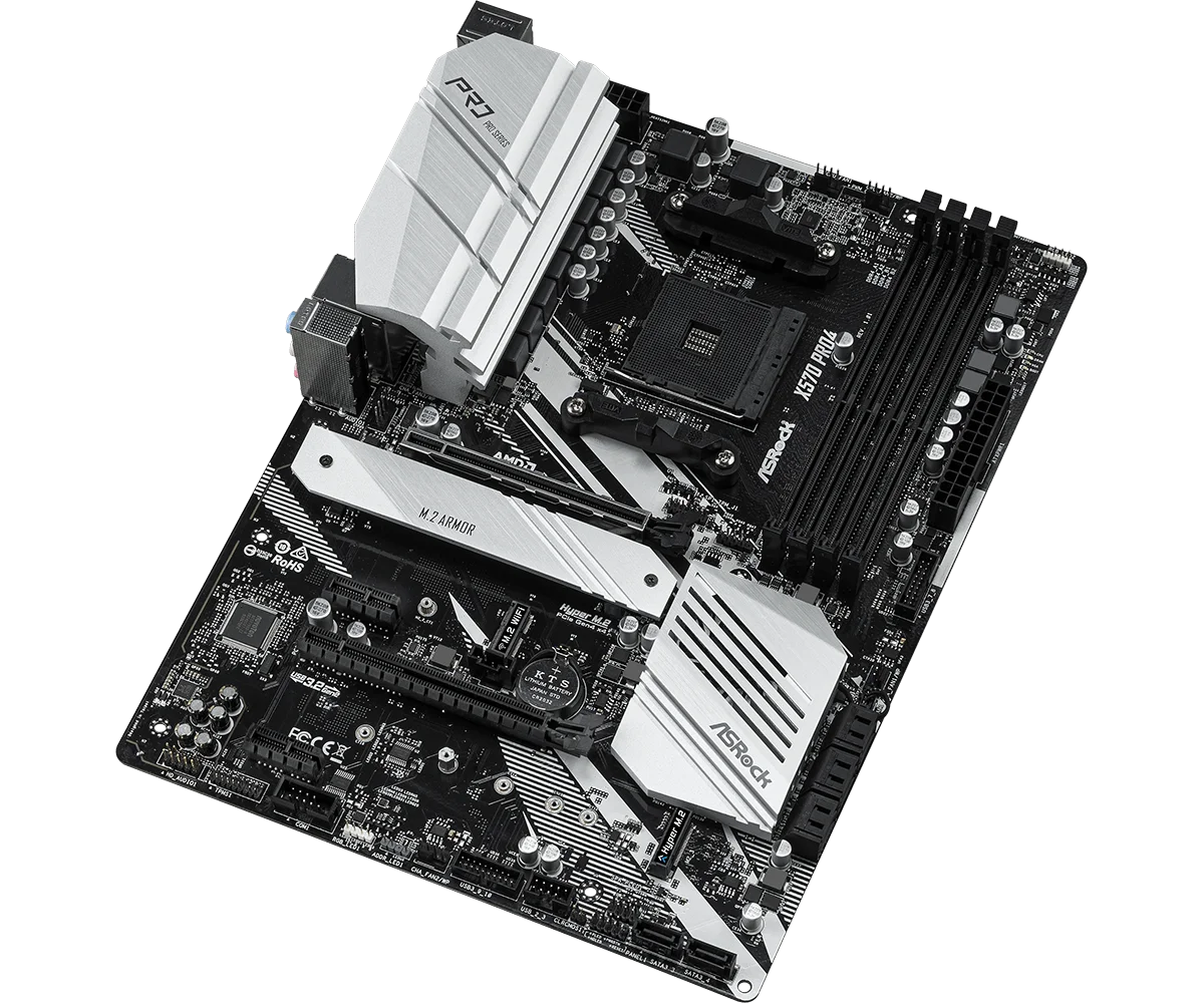 Placa base ASROCK X570 Pro4 + cpu Ryzen 5 5600 AMD X570 2 xPCIe 4,0 AM4 Socket 2x Hyper M.2 DDR4 128GB ATX X570 kit de placa base - imagen 3