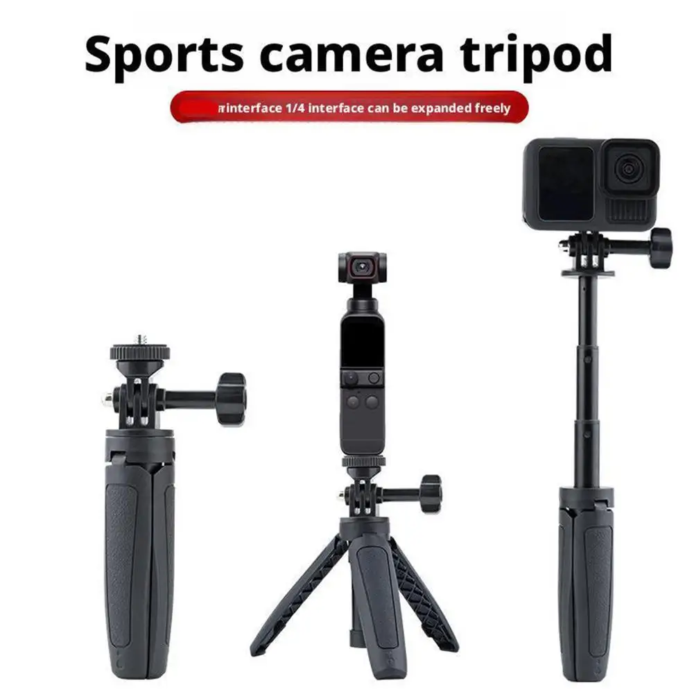 For Hero13 12/for Insta360 X4/X3/ For GO3/for Action5/43 Mini Quick Release Tripod Selfie Stick Portable Adjustable