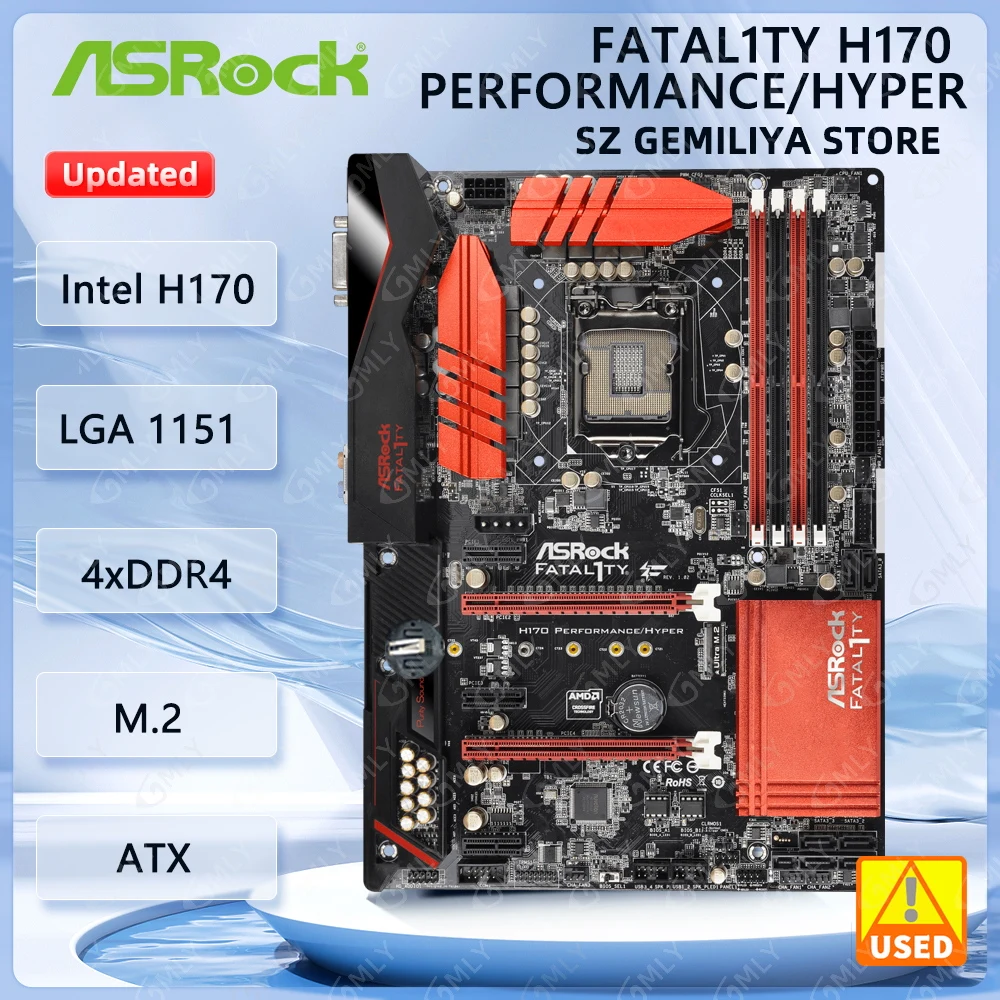 Placa base ASRock H170 PERFORMANCE/HYPER Intel H170 LGA 1151 DDR4 64GB ATX compatible con i5-7400 i3-6300 i5-6500 i3-6100 cpu