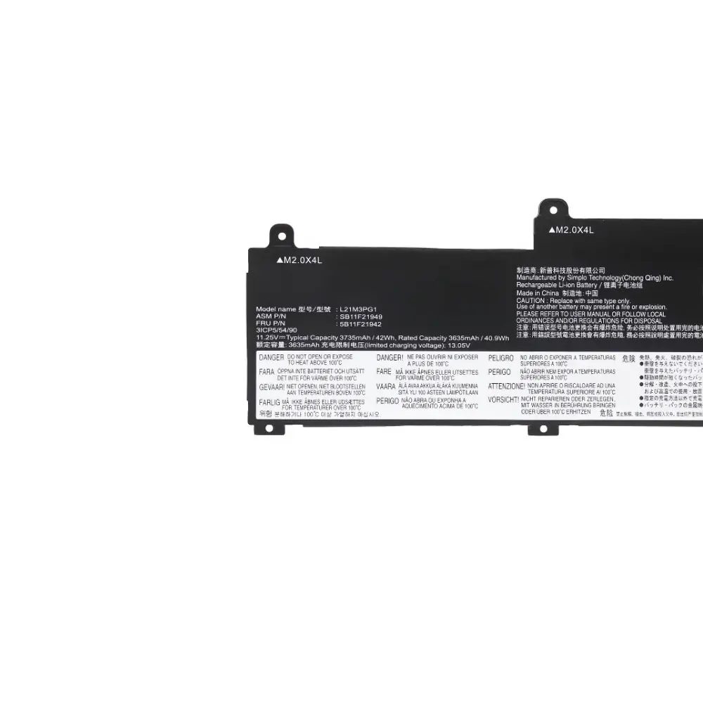 11,4 V 42Wh L21C3PG1 batería del ordenador portátil para Lenovo Thinkpad C14 L14 L15 3.a generación 1 Gen 3 2022 L21D3PG1 L21M3PG1 - imagen 4