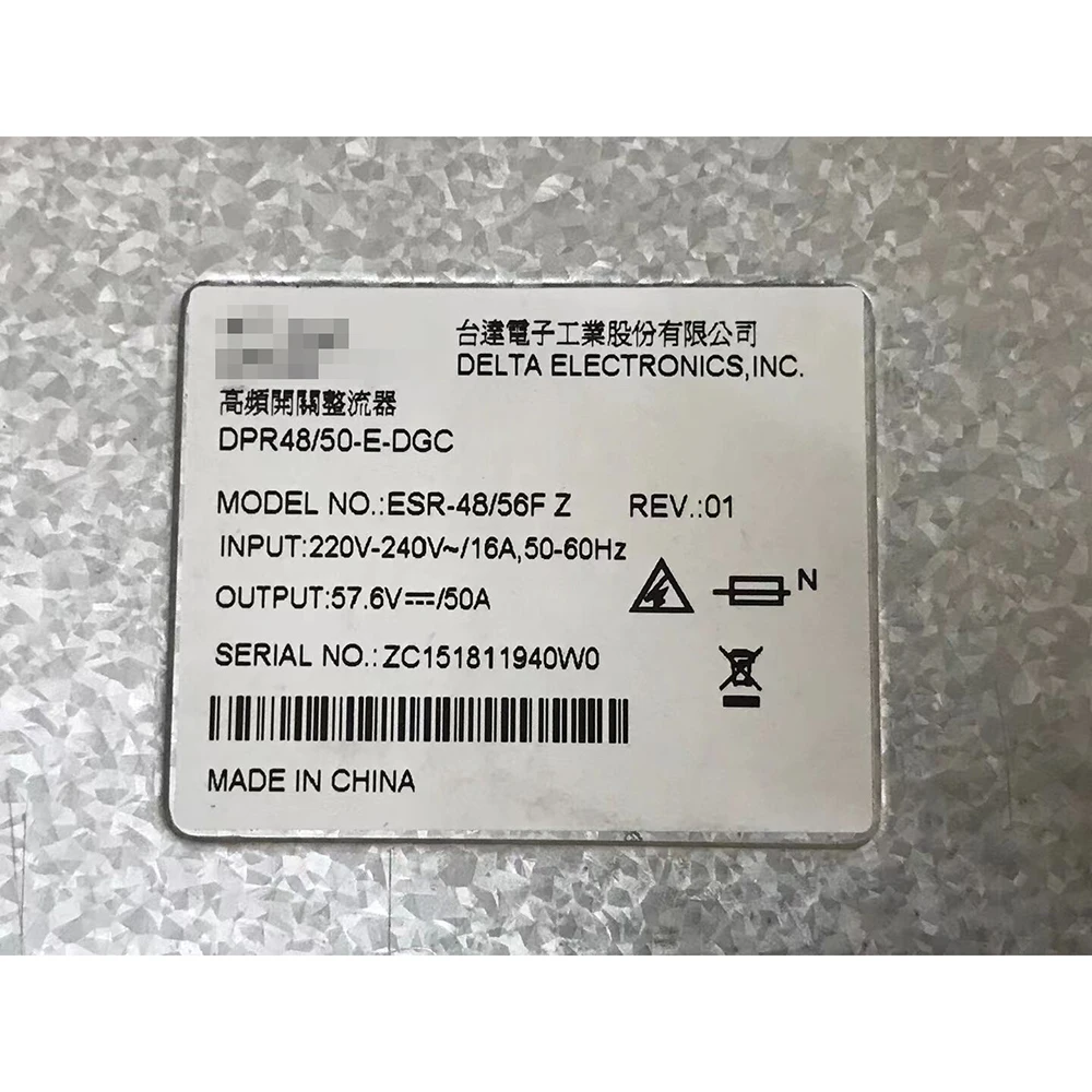 Adecuado para módulo rectificador de potencia de comunicación Delta ESR-48/56F Z, prueba perfecta antes de la entrega