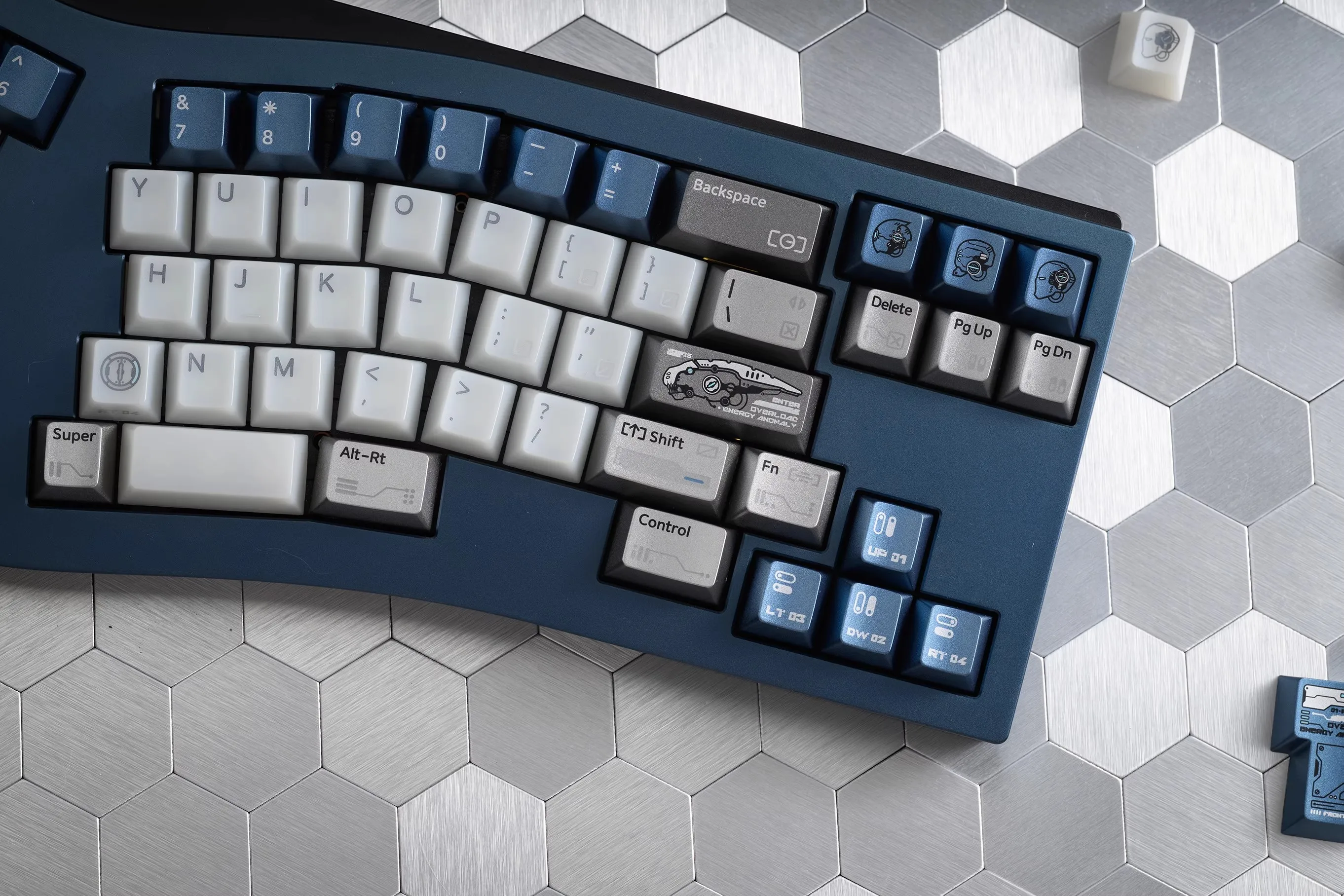 Teclas con tema de sobrecarga PBT + teclas de PC, teclas metálicas brumosas transparentes con perfil de cereza para teclado mecánico personalizado, regalo - imagen 4