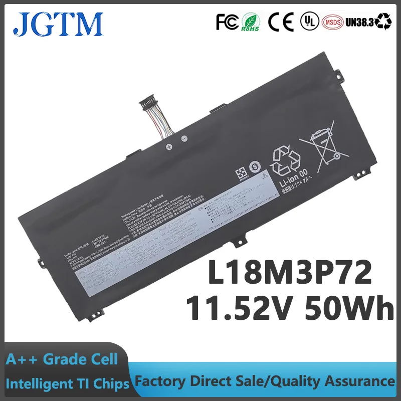 L18M3P72 11,52 V 50Wh batería del ordenador portátil compatible con Lenovo ThinkPad X390 Yoga X13 Yoga 1st Gen Series L18L3P72 L19M3P71 02DL022