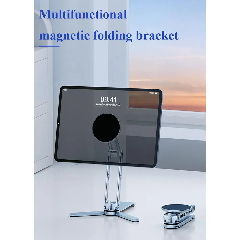 Trípode magnético 2 en 1 para iPad, soporte para teléfono, tableta, iPad, portátil y de escritorio, Flexible 360 ° Palo de selfie de viaje con rotación - imagen 4