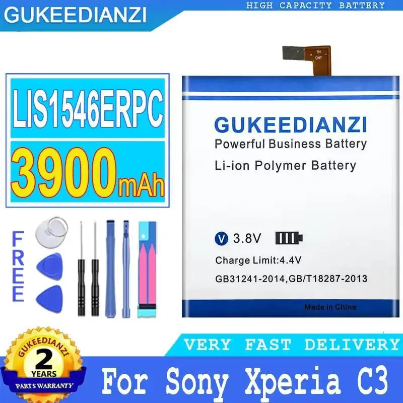 Batería de teléfono móvil LIS1546ERPC 3900Mah para Sony Xperia C3 S55T S55U D2502 D2533 T3 M50W D5103