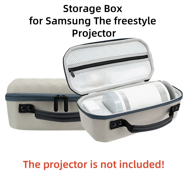 Caja de almacenamiento de tres tipos, funda protectora para proyector HY300PRO +, carcasa dura gris para proyector Samsung Thefreestyle - imagen 2