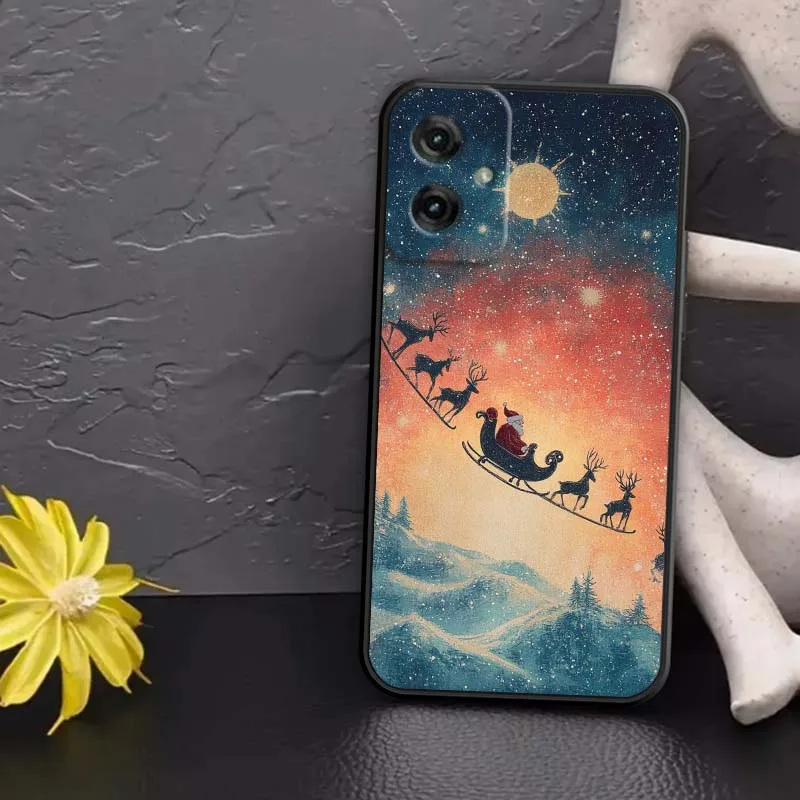Popular ciervo regalo de Navidad funda de teléfono para Motorola G85 Edge 50 G24 G35 G14 G04 40 G72 G34 G31 G Stylus G54 G13 G32 5G negro - imagen 4