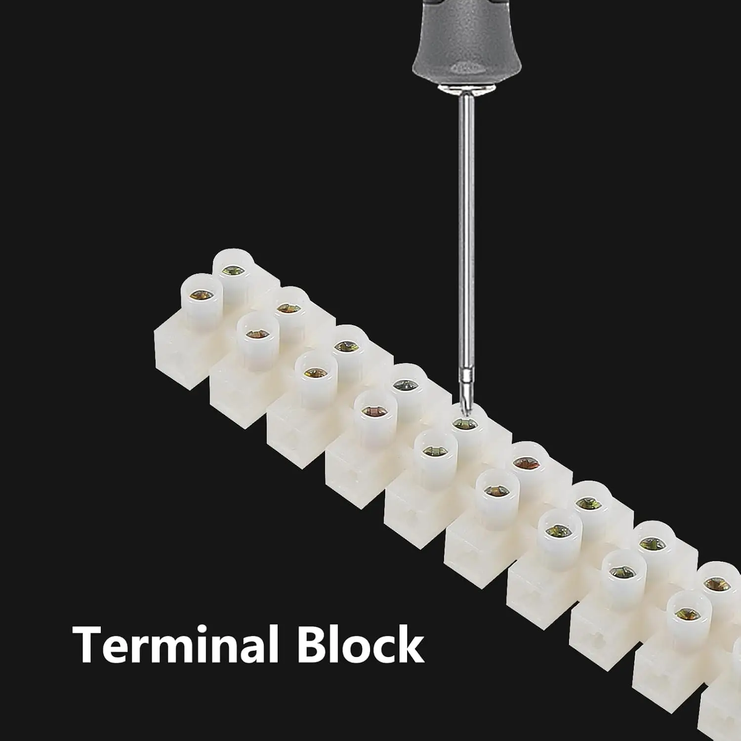 Juego de bloques de terminales de 20 piezas, tira de terminales de doble fila de 12 posiciones, Terminal de tornillo, bloque de barrera eléctrica para proyectos domésticos pequeños - imagen 5