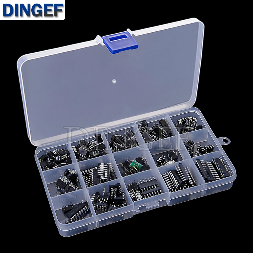 150 unids/caja circuitos integrados Chips en caja PC817 NE555 LM358 JRC4558 LM393 LM339 aparatos de reparación enviar Clip enviar adaptador - imagen 5