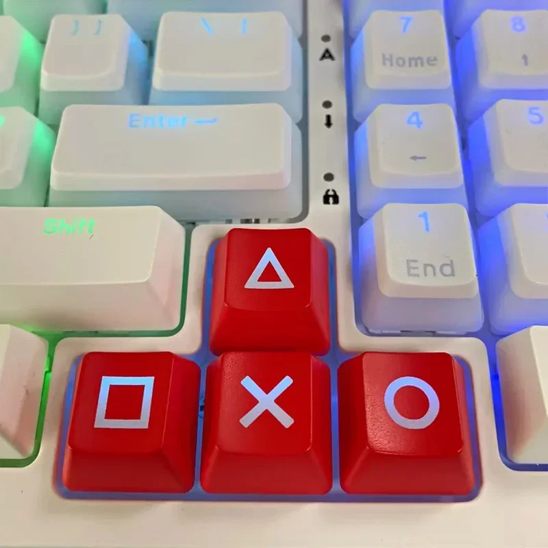 Teclas rojas y negras con flecha WASD, teclas retroiluminadas, teclas de perfil OEM para teclado mecánico para juegos Cherry MX Switch, teclas personalizadas - imagen 5
