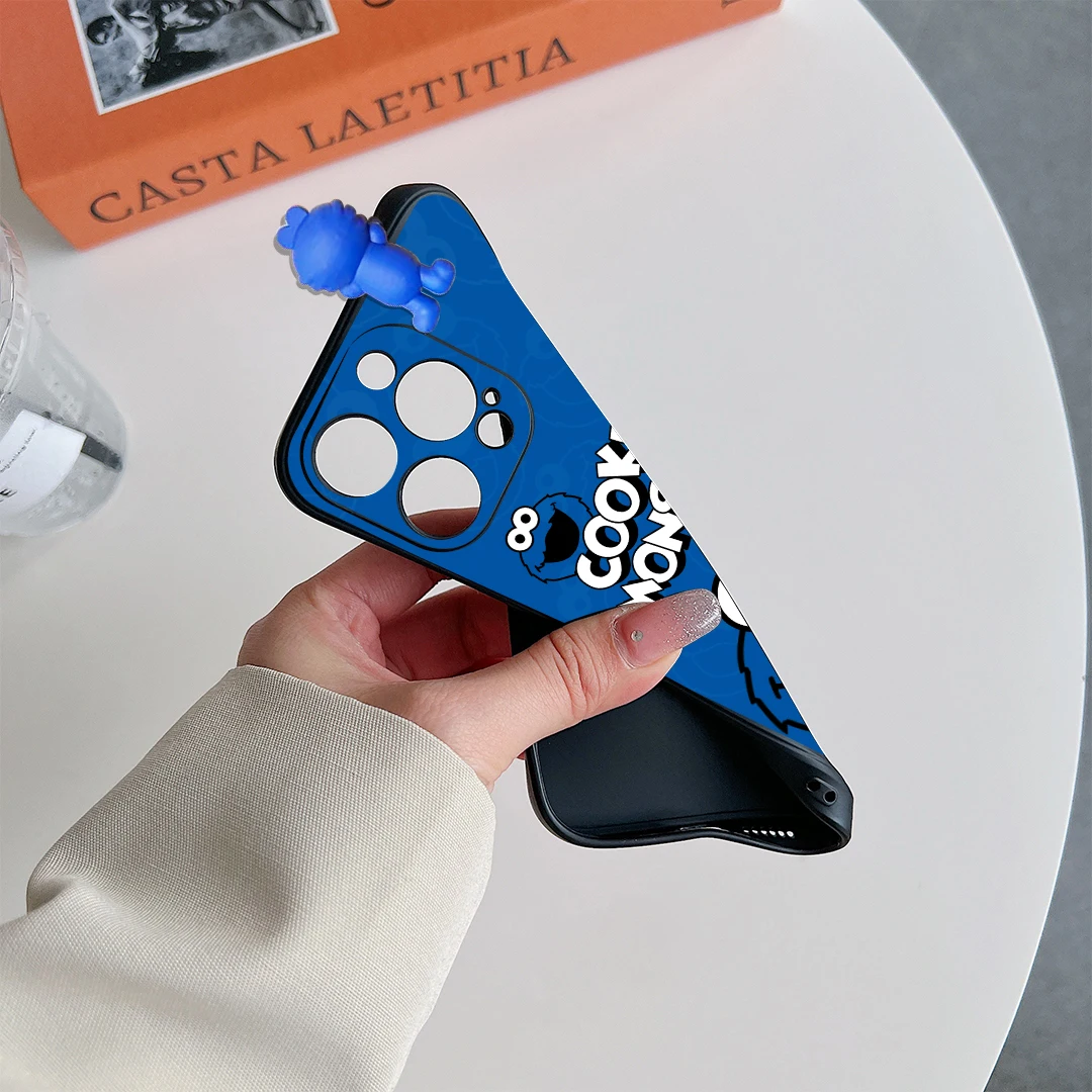 Para iPhone 6 6s 7 8 SE XR Xs 16 15 14 13 12 11 Pro Max mini Plus e Funda ELMO Azul Rojo Con Cuerda De Soporte - imagen 5