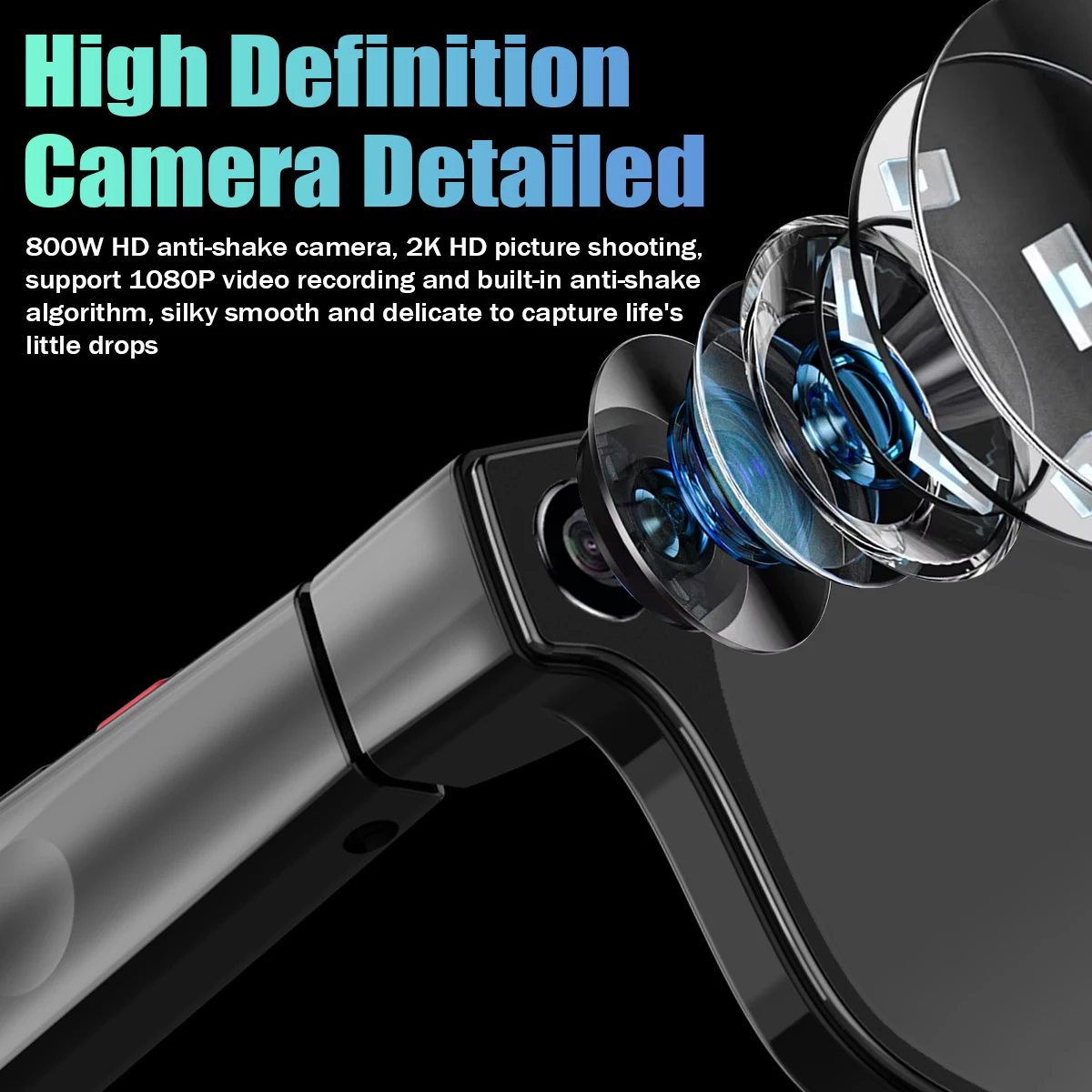 800W HD AI gafas inteligentes cámara grabación de vídeo AI traducir gafas inalámbricas Bluetooth llamada gafas lentes que cambian de Color - imagen 5