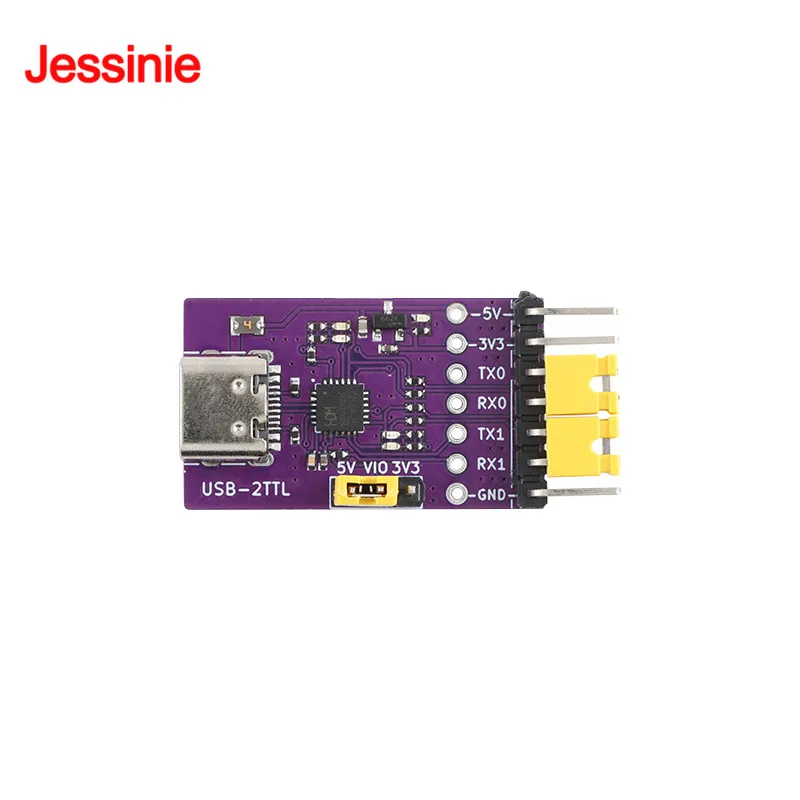 Módulo de puerto serie TTL USB a 2 canales, tipo C, 3Mbps, Chip CH342 de alta velocidad, placa de conversión de comunicación PCB, 2 uds./1 ud. - imagen 4