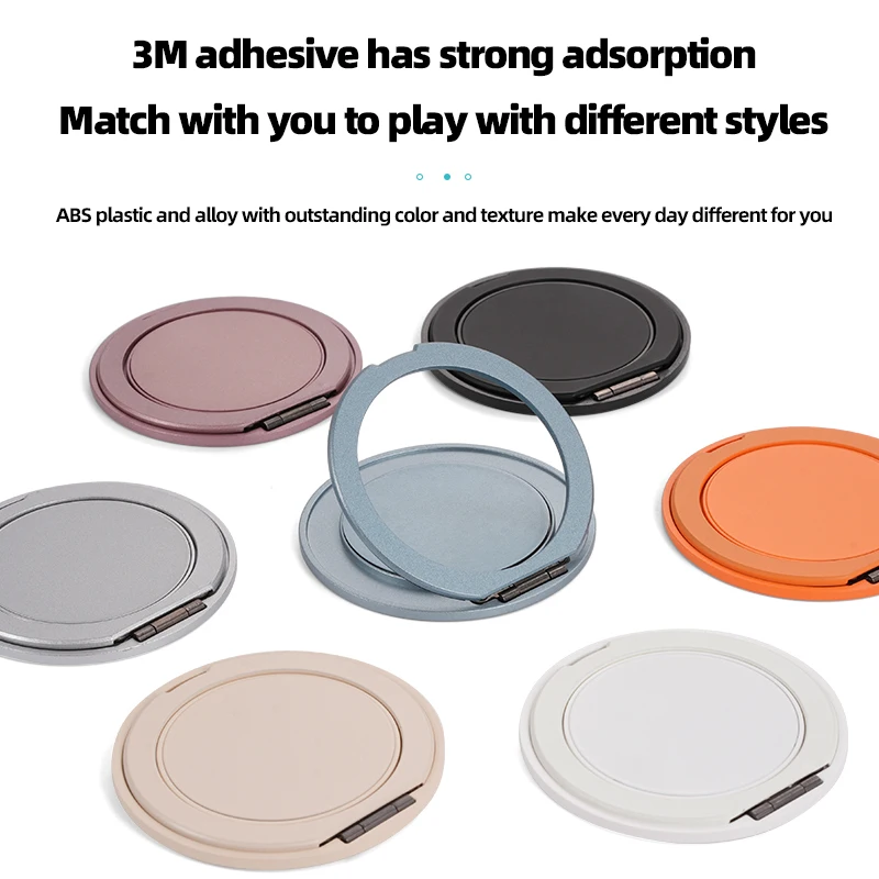 Soporte para teléfono móvil con purpurina, anillo con agarre, espejo redondo, soporte para teléfono móvil para iPhone, Samsung, Xiaomi, soporte Universal para teléfono - imagen 2