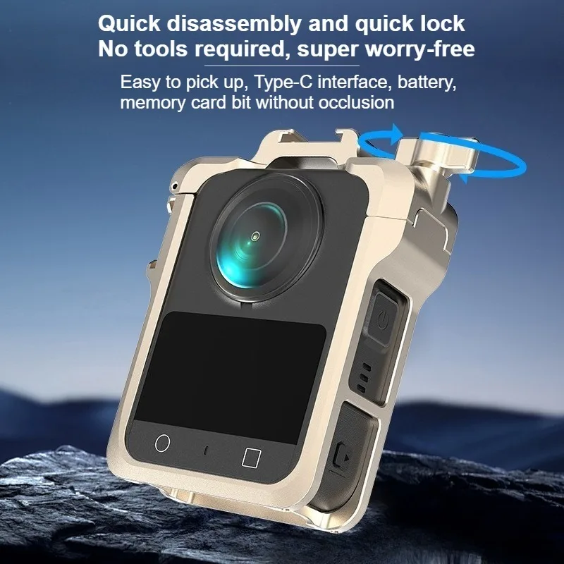 Para DJI OSMO 360 aleación de aluminio jaula de conejo marco protector interfaz de zapata fría extendida jaula de liberación rápida accesorios de cámara - imagen 2