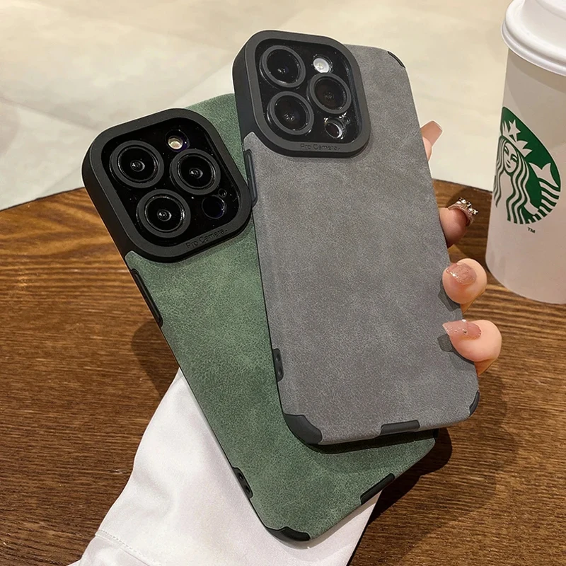 Funda de silicona de cuero mate para Samsung Galaxy S22 Plus A54 A51 A52 A23 A32 A31 A53 A34 A71 A72 A73 A12 A13 A14 cubierta a prueba de golpes - imagen 2