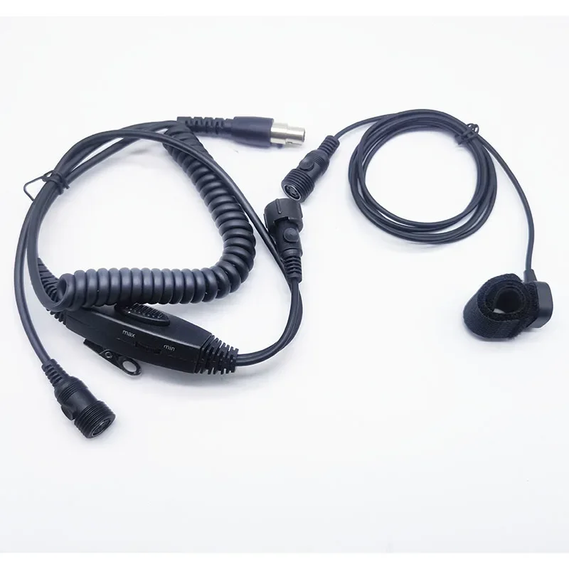 Juego de cables XLR de 5 pines de repuesto para auriculares de ajuste VOX de aviación con reducción de ruido piloto con micrófono PTT Dual, altavoz, Cable para auriculares - imagen 2