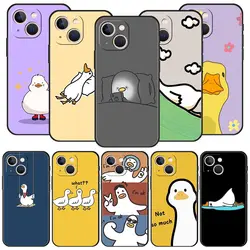 Funda TPU suave para iPhone 16/15/14/13/12/11 con pato animado