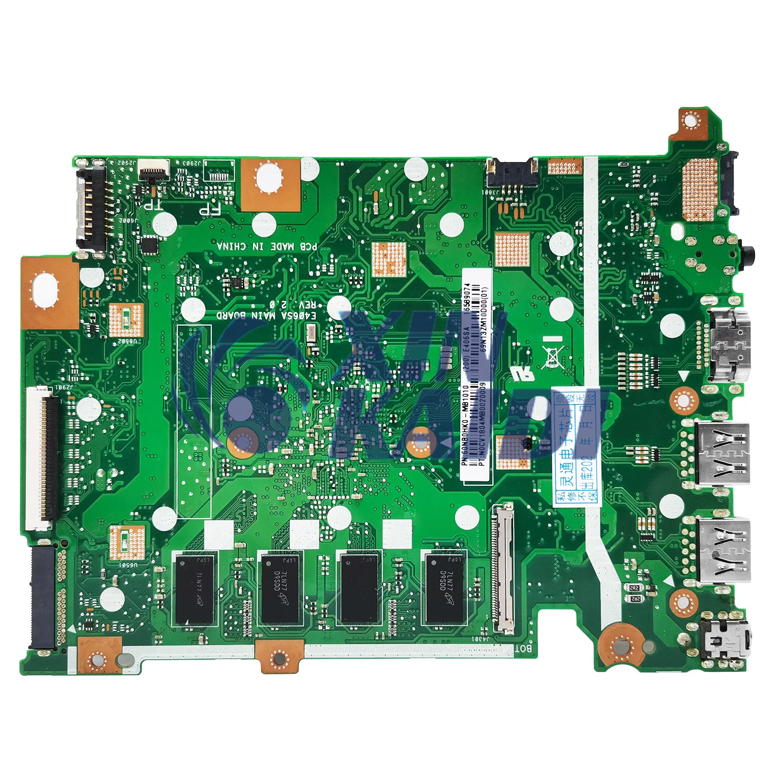 Placa base para portátil E406NA para ASUS E406 E406N E406NA, placa base para portátil con N3350 CPU 4G 8G-RAM 64G 128G-SSD - imagen 2