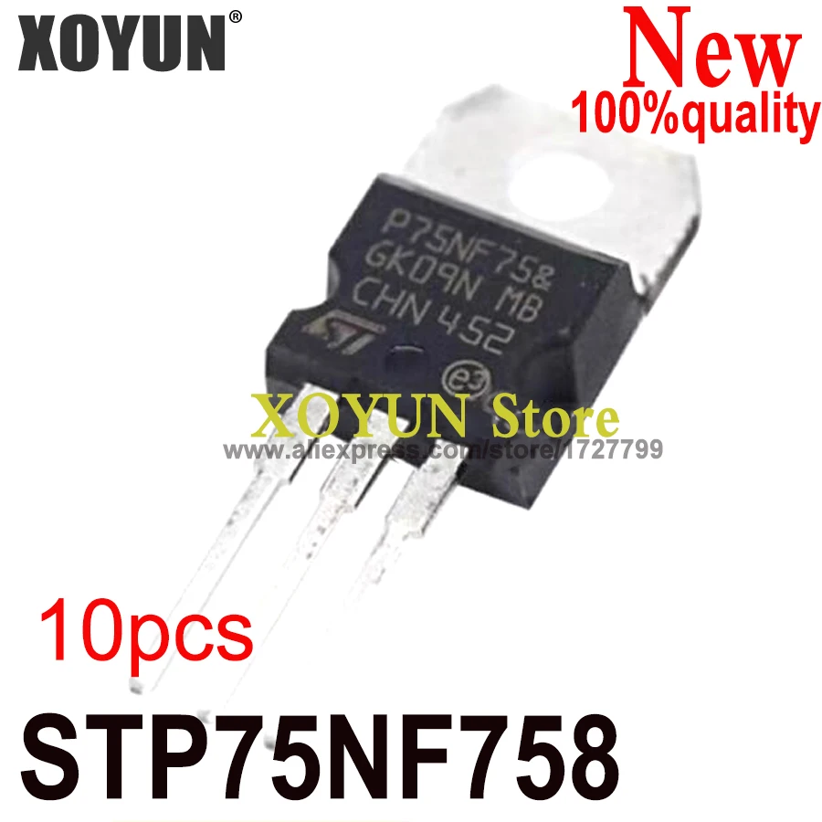 P75NF75 P75NF75B STP75NF758 TO-100%, 10 unidades, 220 nuevas