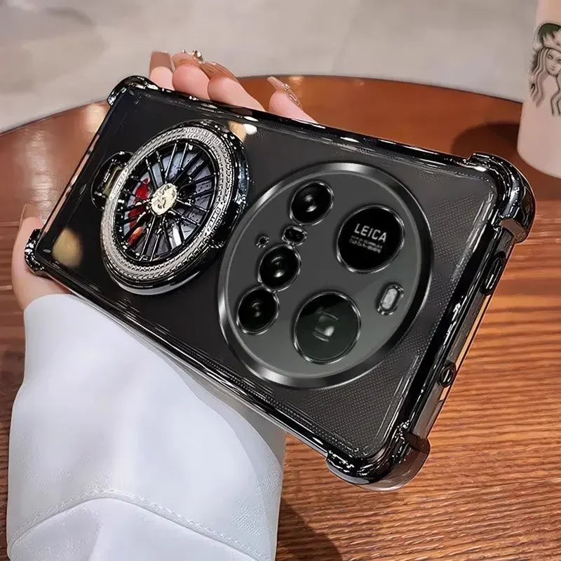 Funda con soporte giroscópico de lujo para Xiaomi 15 Ultra 14T 13T Pro 11 Lite POCO F7 F6 F5 X7 X6 PRO, carcasa de parachoques a prueba de golpes, funda suave de TPU - imagen 4