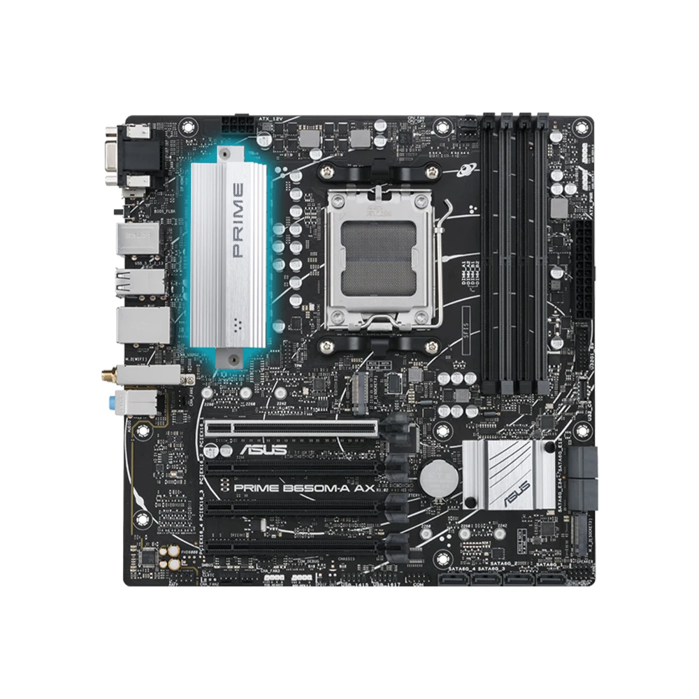 ASUS PRIME B650M-A AX placa base Socket AM5 compatible con Ryzen 5 8500G Ryzen 7 7800X3D Ryzen 9 7900X3D CPU DDR5 256GB HDMI M.2 mATX - imagen 3