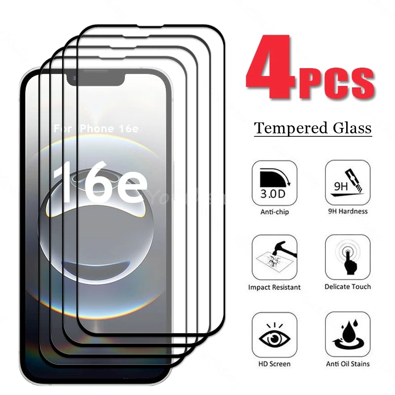 iPhone 16e Protector Pantalla Vidrio Templado 9D Antiarañazos - imagen 5