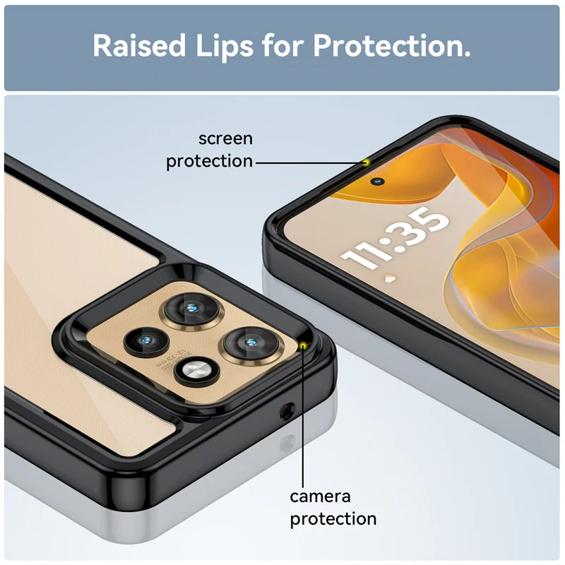 Funda transparente colorida de TPU para Moto Edge 50 Neo Moto Edge 50 Pro Fusion Ultra 2024 funda protectora transparente Fundas Coque Capa - imagen 3