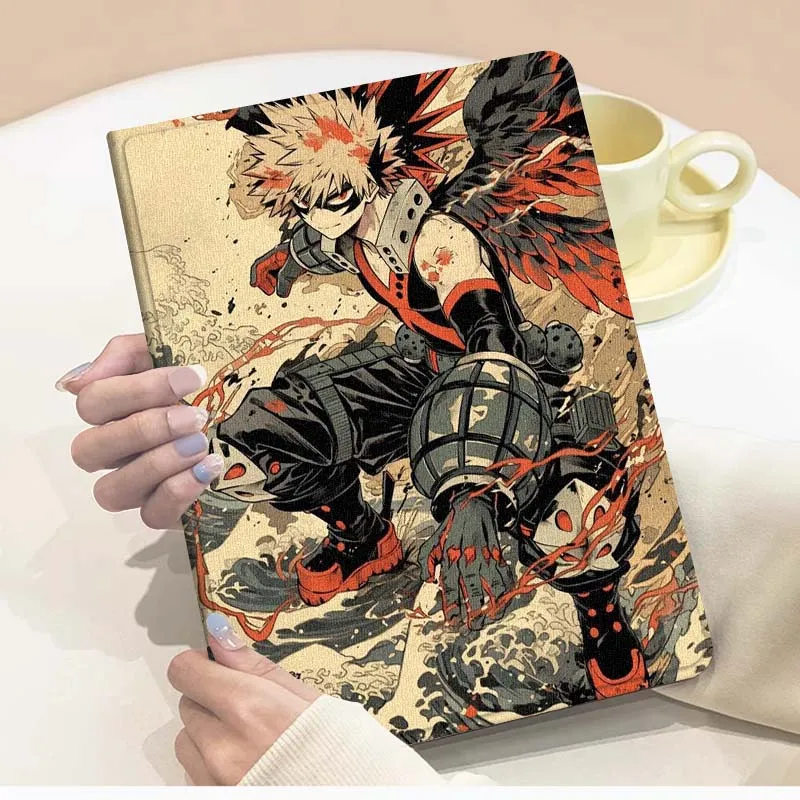Bakugou Katsuki Anime para Xiaomi Redmi Pad 2 4 5 6 6S 7 7S SE Pro Ultra Max 14 11 12,4 11,2 12,5 pulgadas funda para tableta - imagen 4