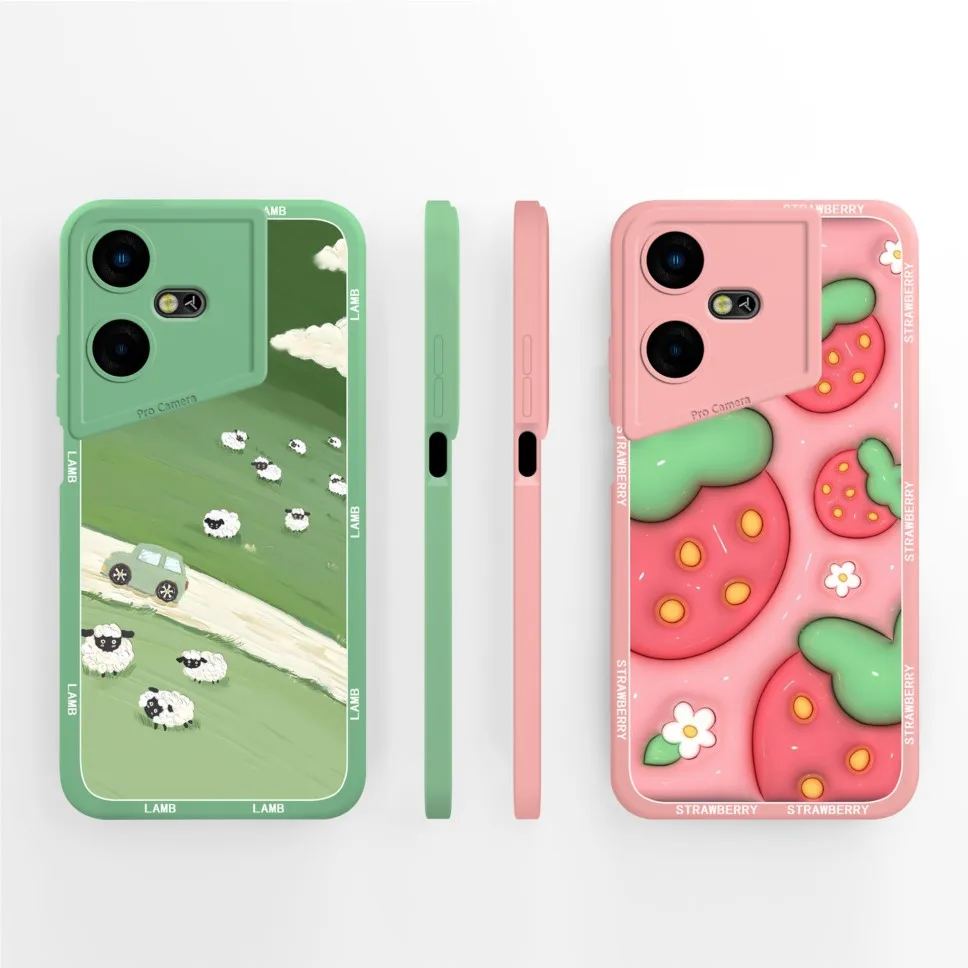 Funda para Tecno Pova Neo 3, carcasa con bonito gato, protección para cámara de fiesta, funda trasera de silicona suave para Tecno Pova Neo3 Capa - imagen 2