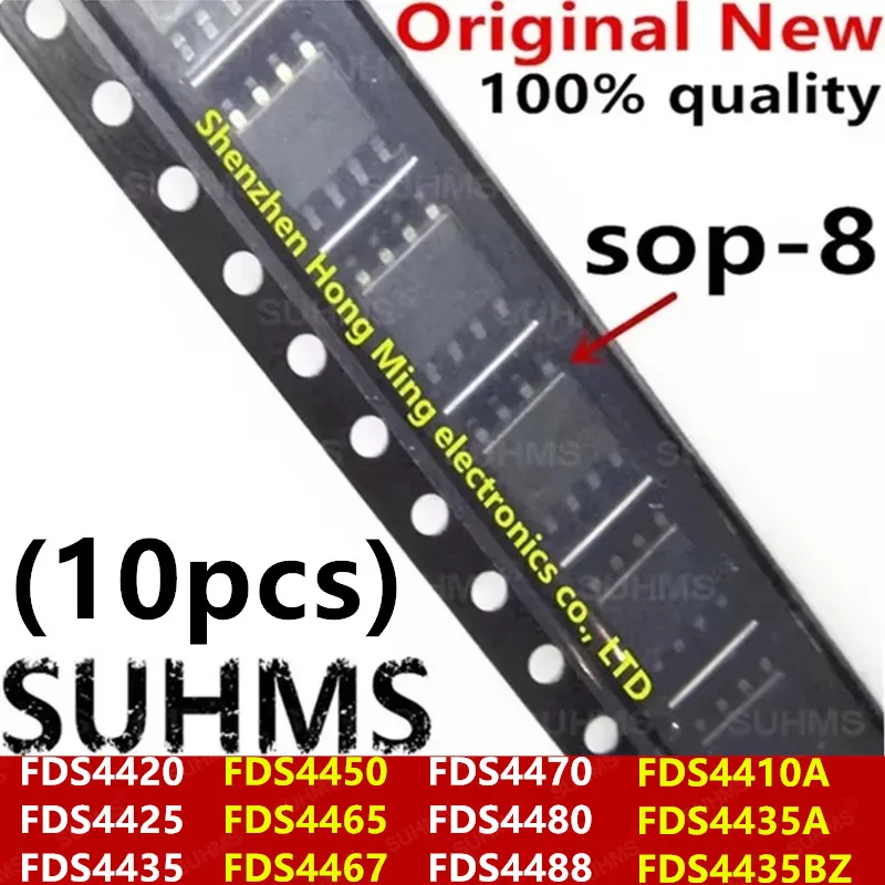 (10 piezas) 100% nuevo FDS4410A FDS4420 FDS4425 FDS4435 FDS4435A FDS4435BZ FDS4450 FDS4465 FDS4467 FDS4470 FDS4480 FDS4488 sop-8