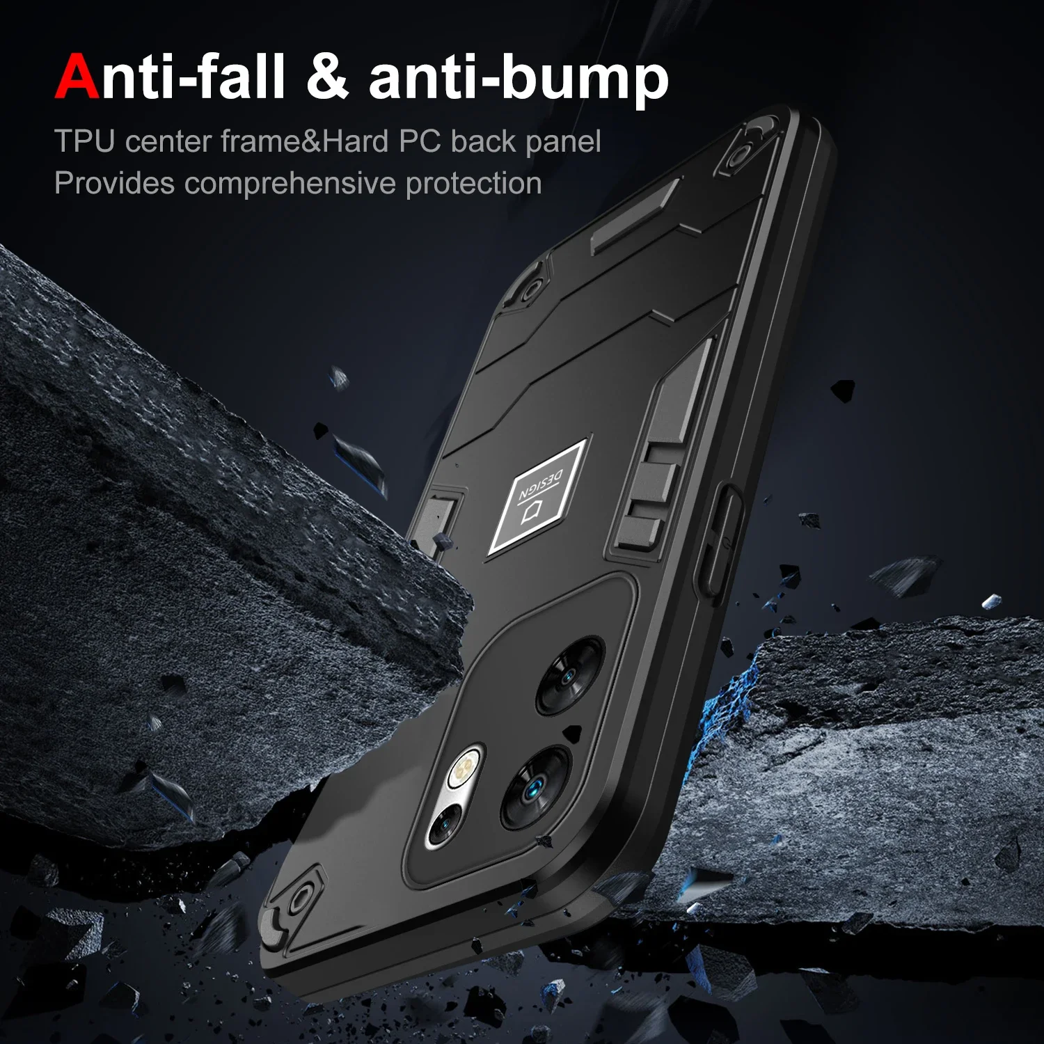 Funda de teléfono 2 en 1 con armadura resistente a prueba de golpes para Infinix Zero 30 4G X6731B, marco de TPU suave, funda protectora trasera de plástico duro - imagen 2