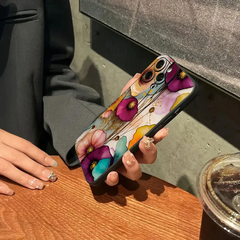 Funda protectora de teléfono de TPU suave con patrón Floral Vintage para Xiaomi Redmi Note 14 13 12 Pro Plus 5G 12S 11S 11 10S Redmi 13C - imagen 5