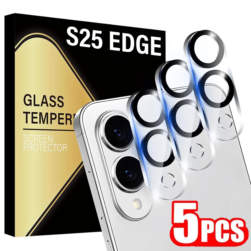 Protector de lente 3D para Samsung Galaxy S25 Edge, película protectora de lente de cámara trasera, películas de vidrio templado para Galaxy S25Edge
