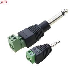 Adaptador Jack 3,5/6,3 mm a Terminal de Tornillo Mono
