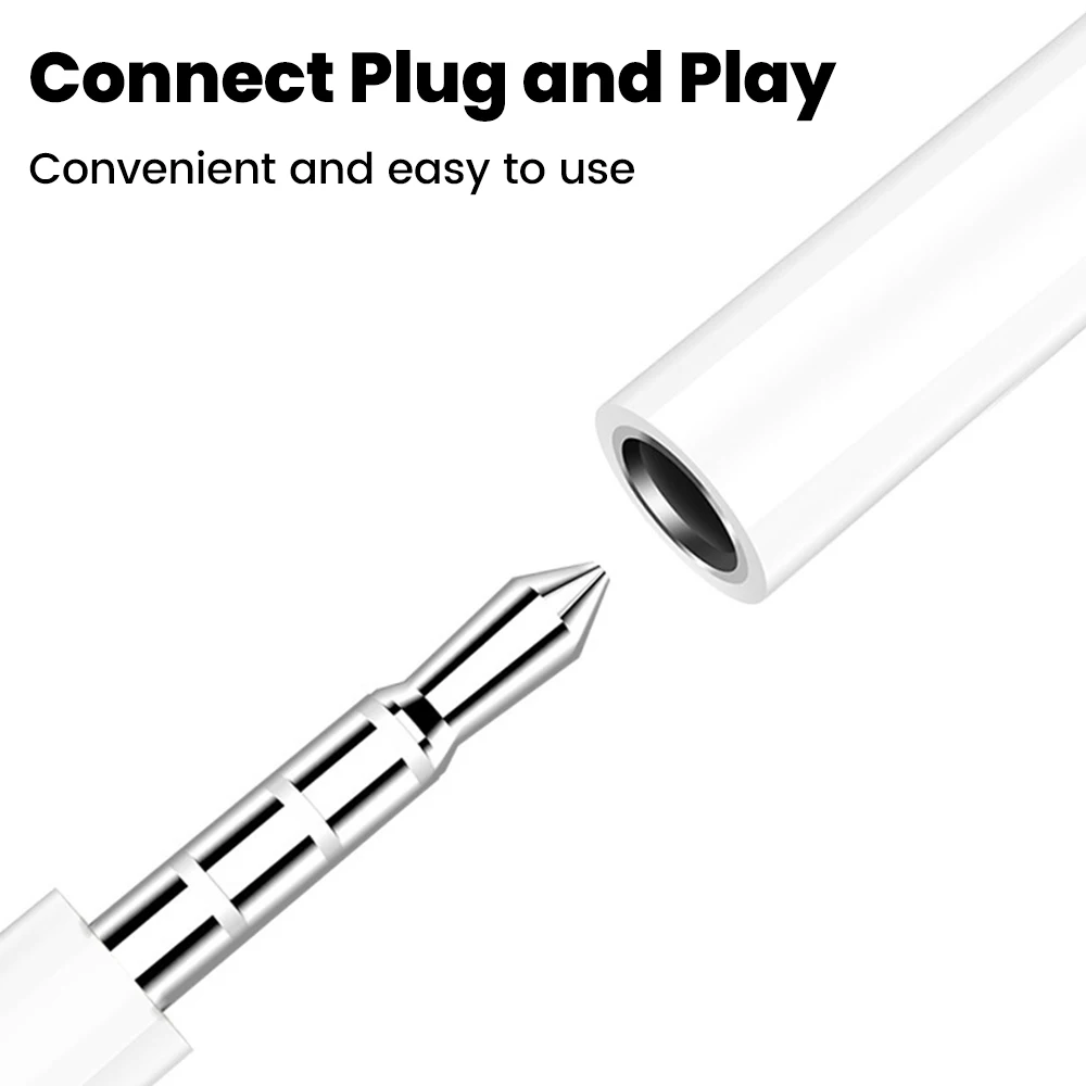 Elough Lightning a conector auxiliar de 3,5 mm Convertidor de cable Mini divisor de audio Cable adaptador Lightning para auriculares para iPhone - imagen 4