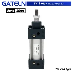 Cilindros de aire estándar SC50, cilindro neumático de doble efecto SC50X50 SC50X100S SC50X300 SC50X1000