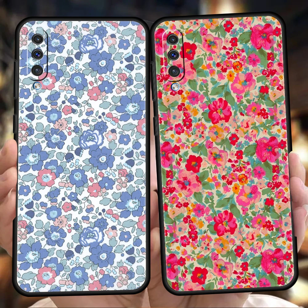 Funda de teléfono con arte floral para Samsung A56 A36 A26 A24 A16 A14 A12 A32 A50 A70 A20S A22 A30 A40 A34 A54 A42 A52 A04s A06 5G